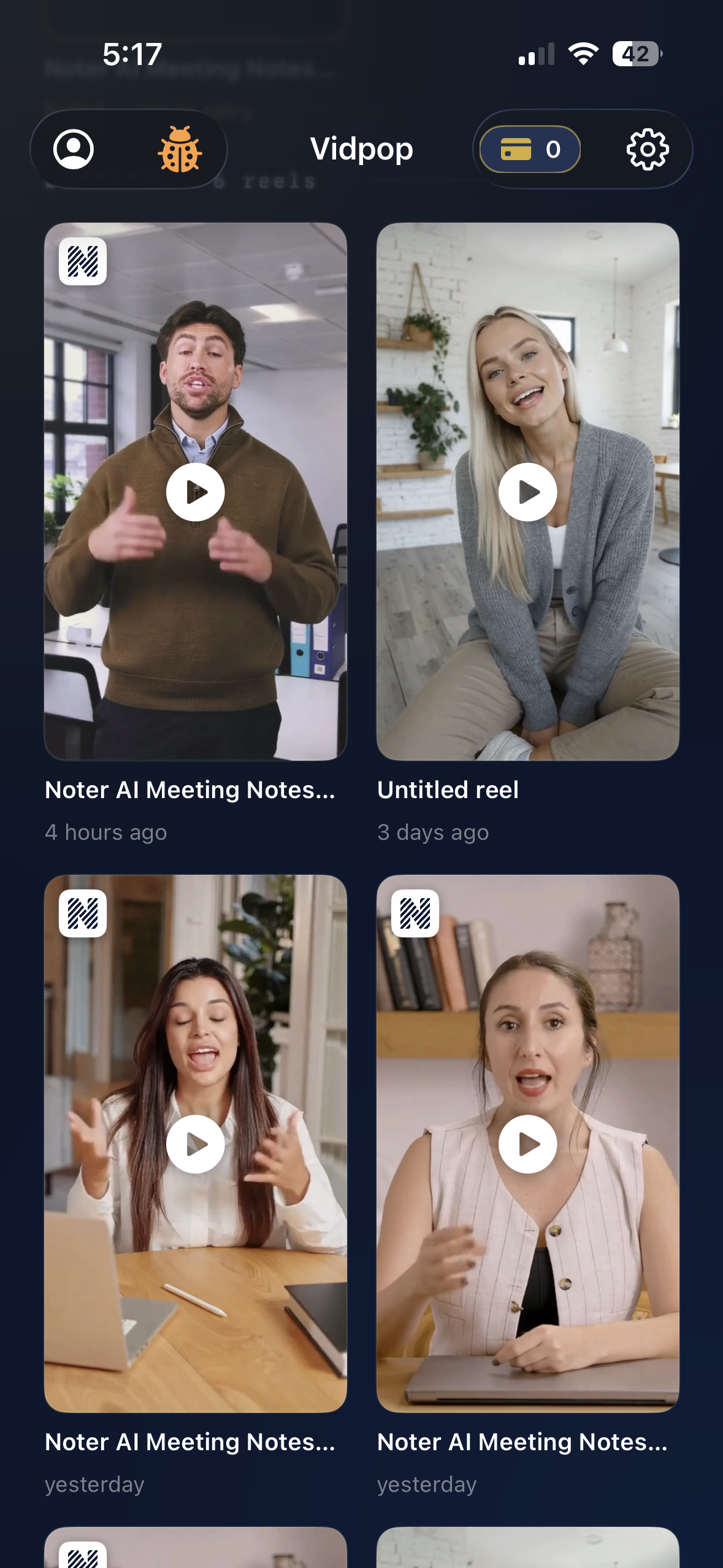 Vidpop reel library